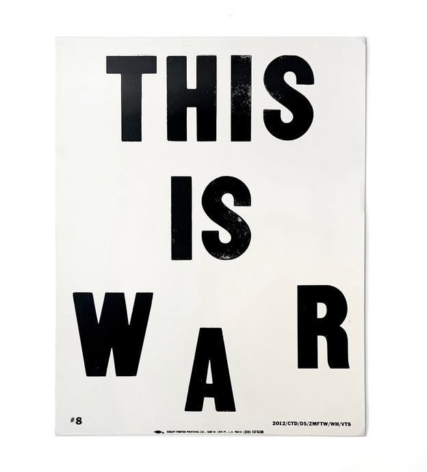 Cali DeWitt - This Is War - Colby Poster  (White)