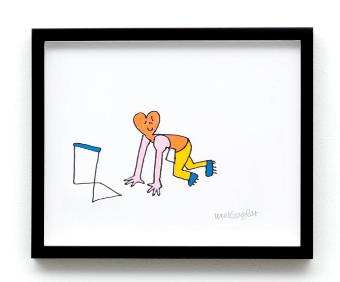 Mark Gonzales 'Untitled Drawing #161' - (framed)