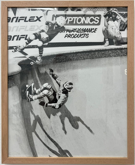 William Sharp “Scott Foss & Mike McGill doubles Pipeline, Upland 1979”
