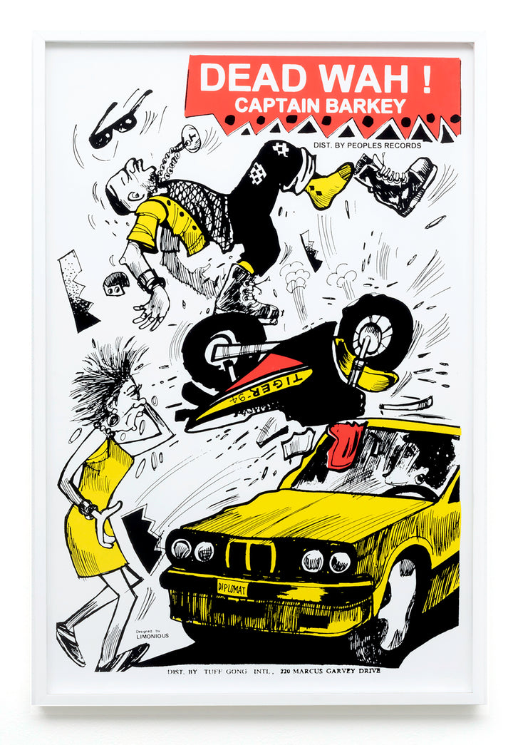 Wilfred Limonious - Dead Wah - Captain Barkey poster (People Records, 1993)