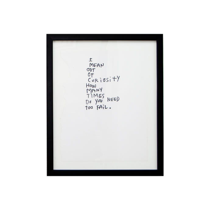 Mark Gonzales Framed Poem